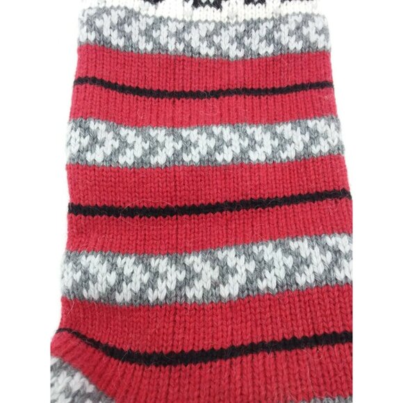 Pottery Barn Kids Rhett Natural Fair Isle Train Wool Christmas Xmas Stocking - Picture 4 of 11